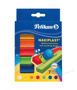 Pelikan plastiliin, Nakiplast, 125g, 7 värvi