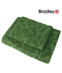 Bradley froteerätik, 70 x 140 cm, 480g/m2, mustriga, roheline