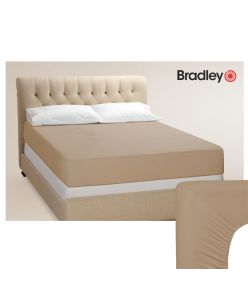 Bradley kummiga voodilina, trikotaaž, 90 x 200 cm, beež