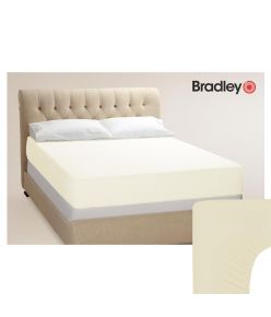 Bradley kummiga voodilina, trikotaaž, 160 x 200 cm, vanilje